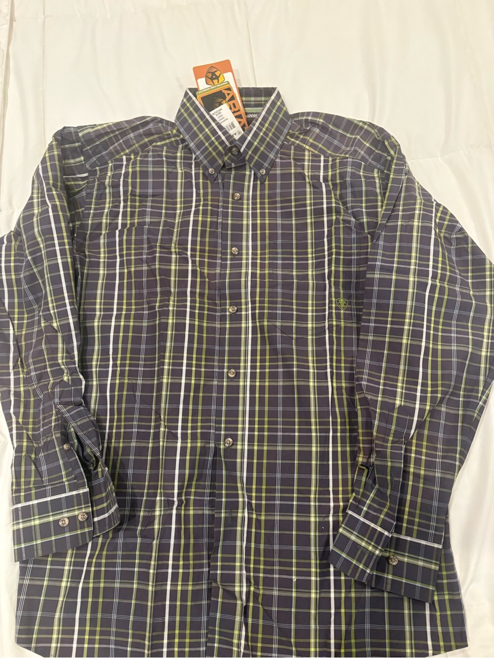 NWT Ariat Pro Series Braden Plaid Western Shirt Men’s M 10009037